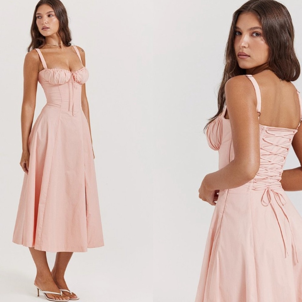 NWT CARMEN Baby Pink Bustier Sundress House of CB